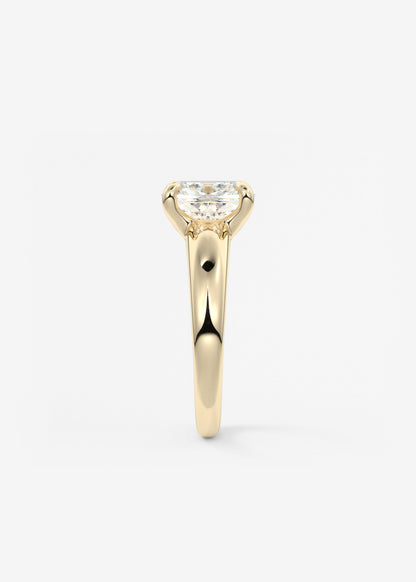 Oval Solitaire With Raised Basket Gallery Lab Grown Diamond Engagement Ring