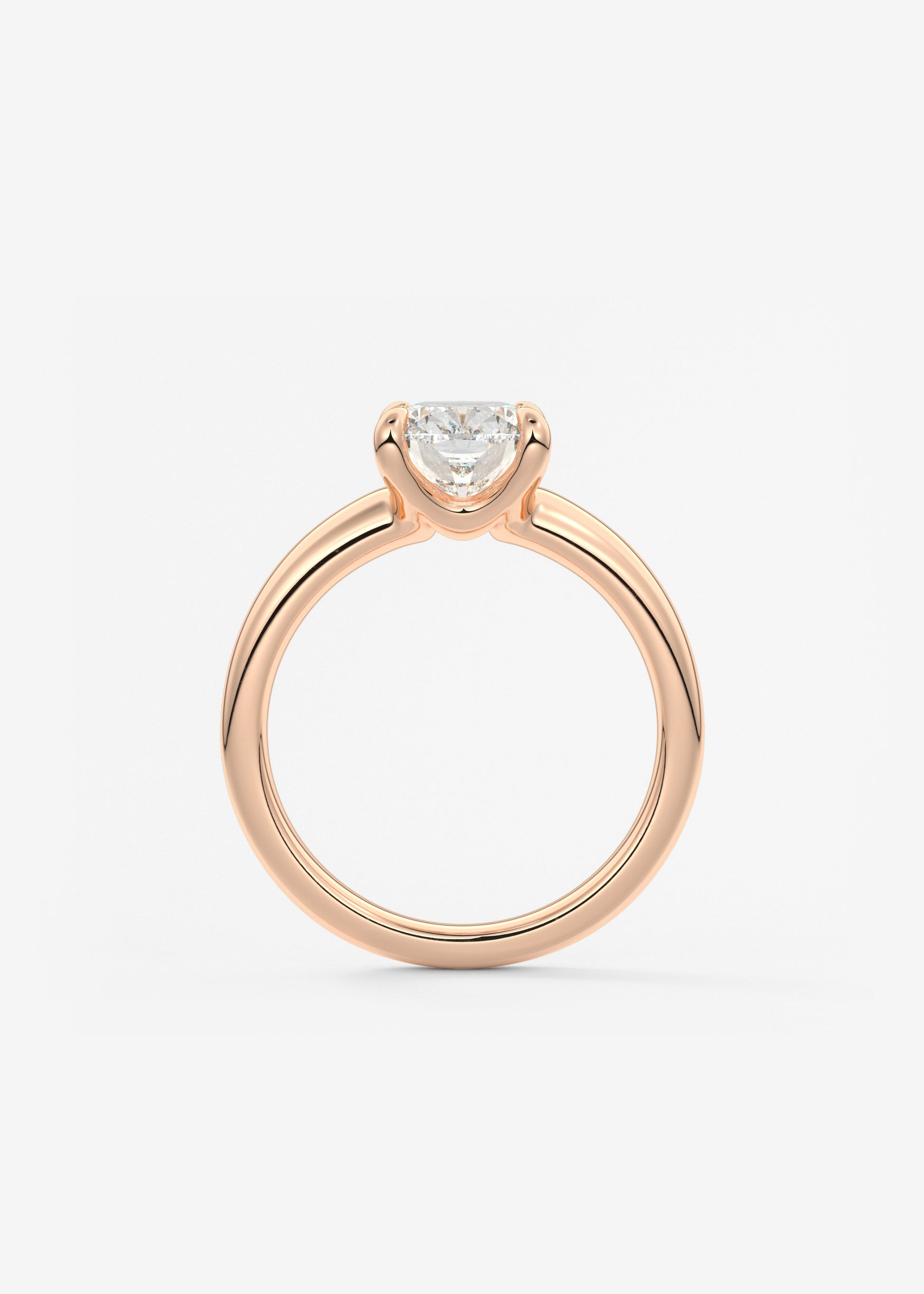Oval Solitaire With Raised Basket Gallery Lab Grown Diamond Engagement Ring