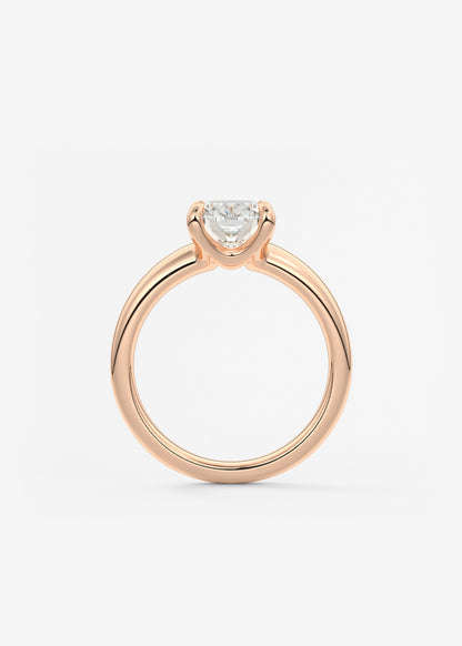 Oval Solitaire With Raised Basket Gallery Lab Grown Diamond Engagement Ring