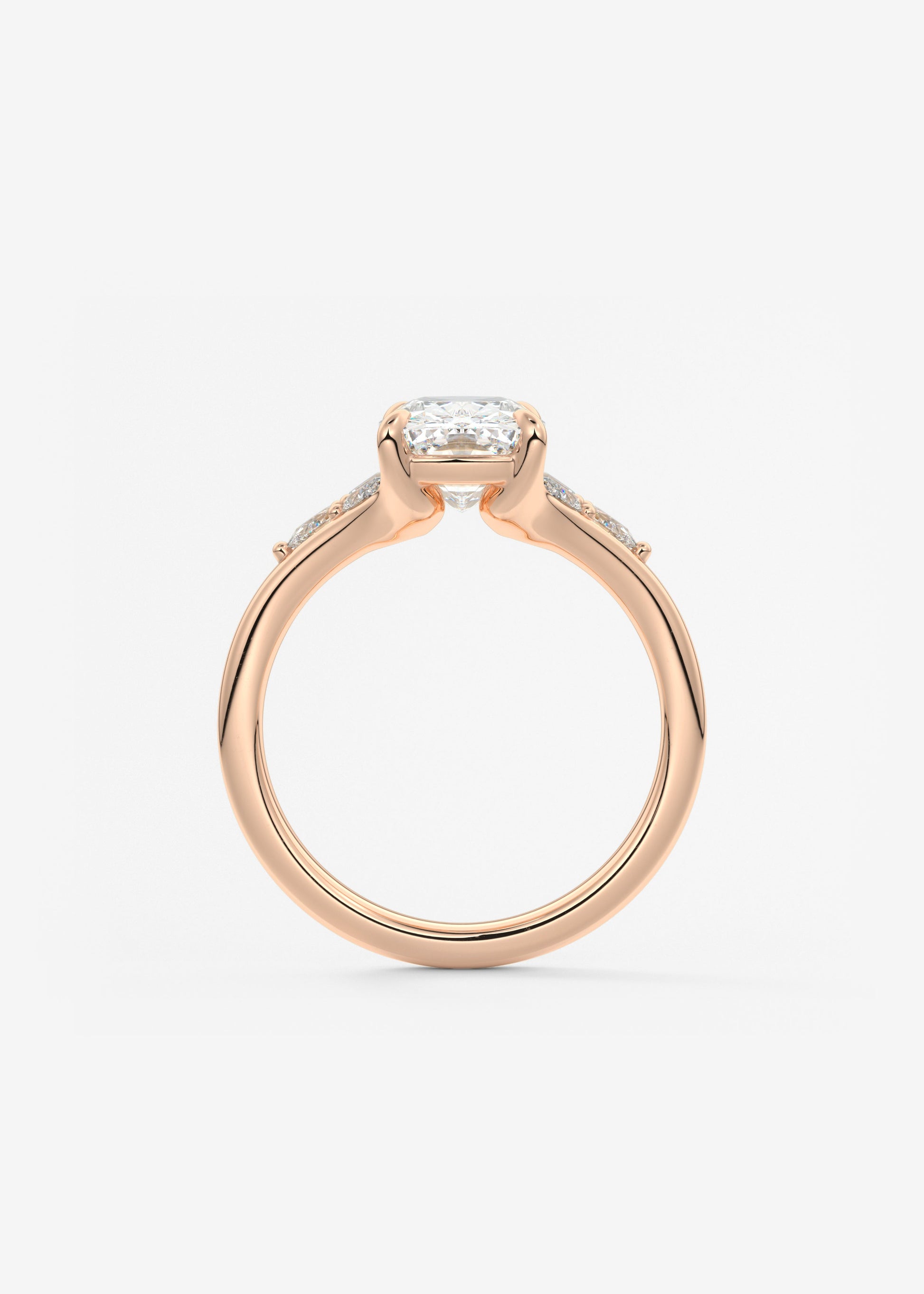 Oval Solitaire With Raised Basket Gallery Lab Grown Diamond Engagement Ring