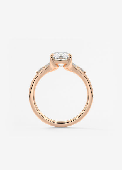 Oval Solitaire With Raised Basket Gallery Lab Grown Diamond Engagement Ring