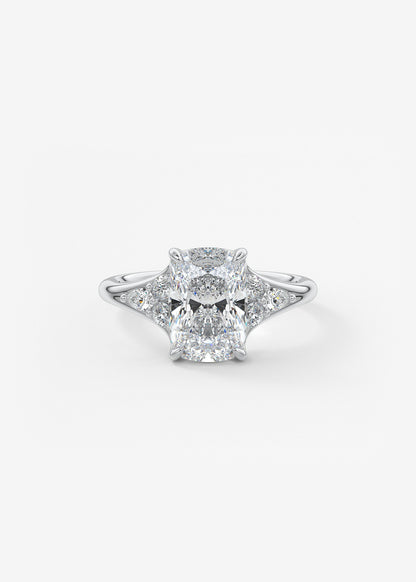 Oval Solitaire With Raised Basket Gallery Lab Grown Diamond Engagement Ring