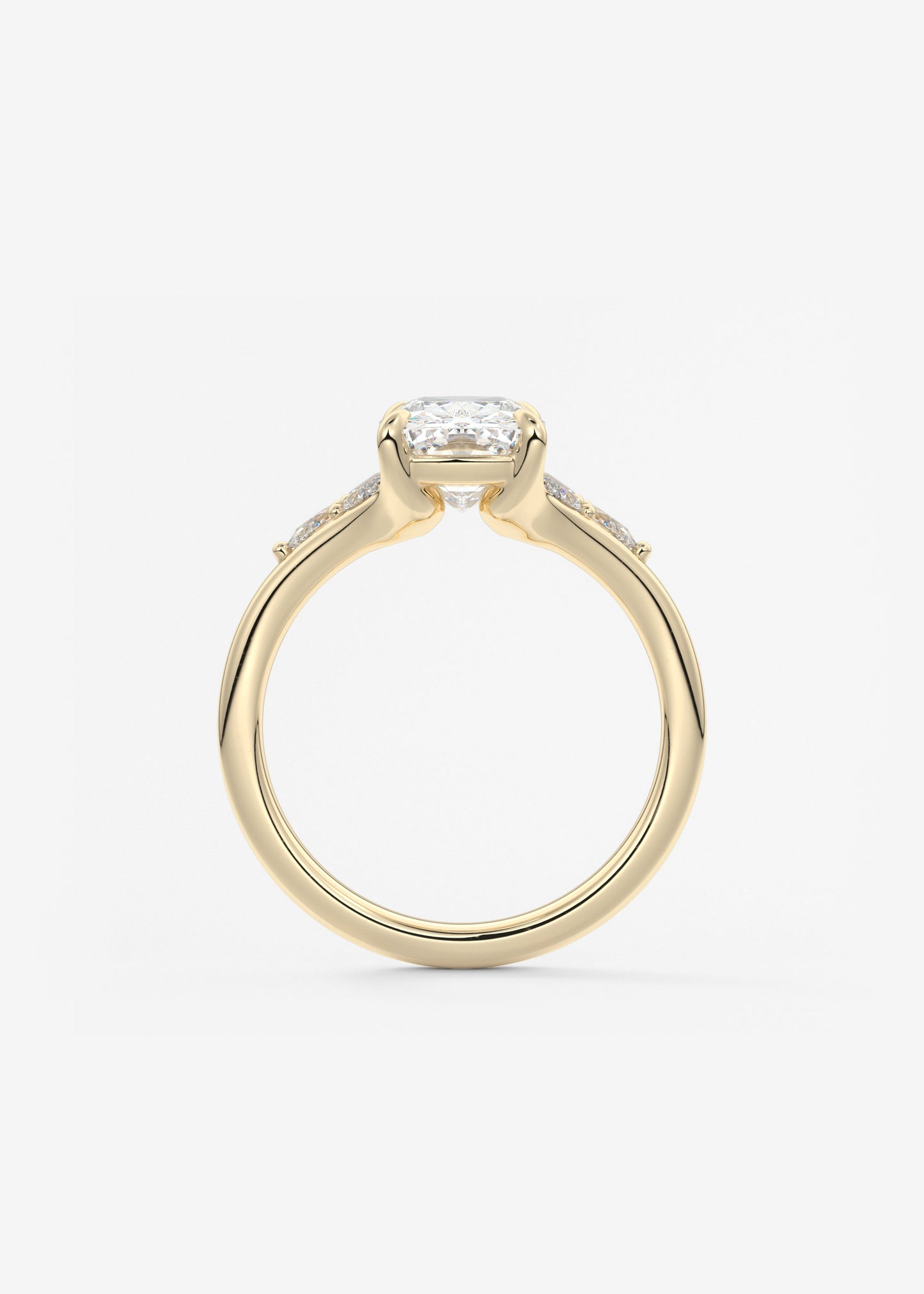Oval Solitaire With Raised Basket Gallery Lab Grown Diamond Engagement Ring