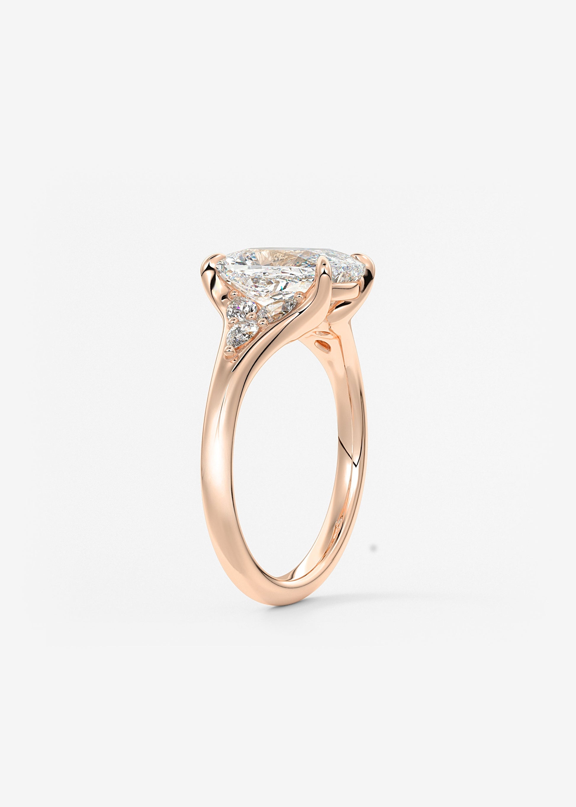 Oval Solitaire With Raised Basket Gallery Lab Grown Diamond Engagement Ring