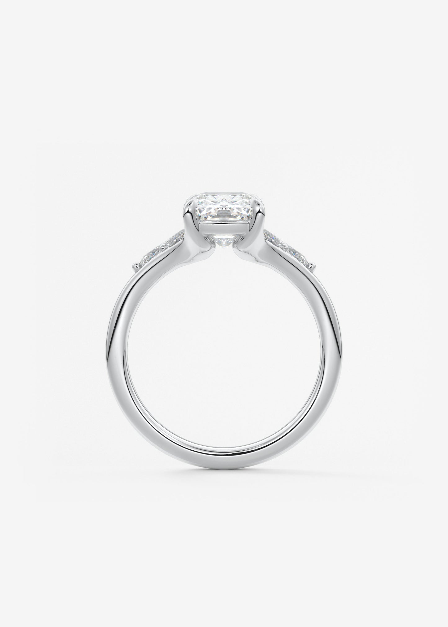 Oval Solitaire With Raised Basket Gallery Lab Grown Diamond Engagement Ring