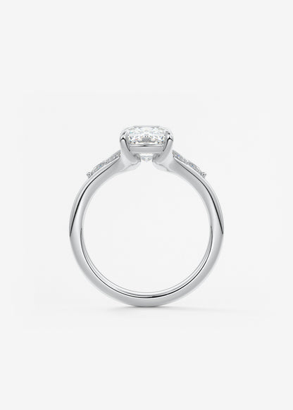 Oval Solitaire With Raised Basket Gallery Lab Grown Diamond Engagement Ring