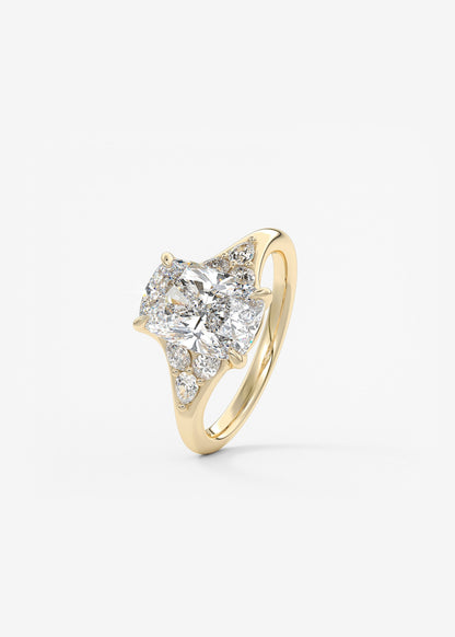 Oval Solitaire With Raised Basket Gallery Lab Grown Diamond Engagement Ring