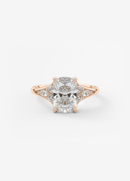 Oval Solitaire With Raised Basket Gallery Lab Grown Diamond Engagement Ring