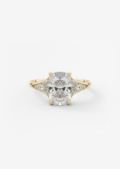 Oval Solitaire With Raised Basket Gallery Lab Grown Diamond Engagement Ring