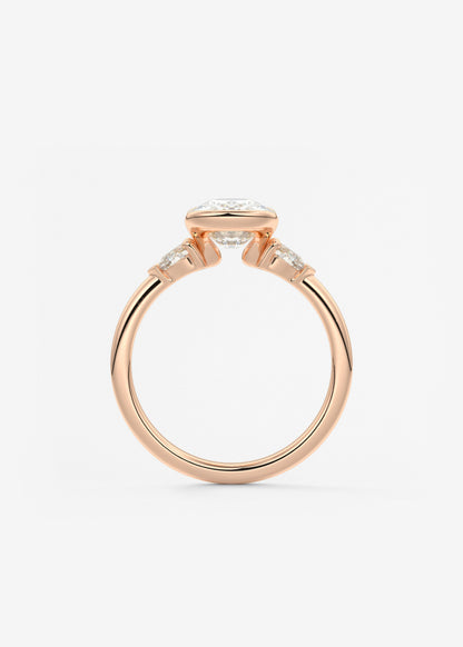 Oval Solitaire With Raised Basket Gallery Lab Grown Diamond Engagement Ring