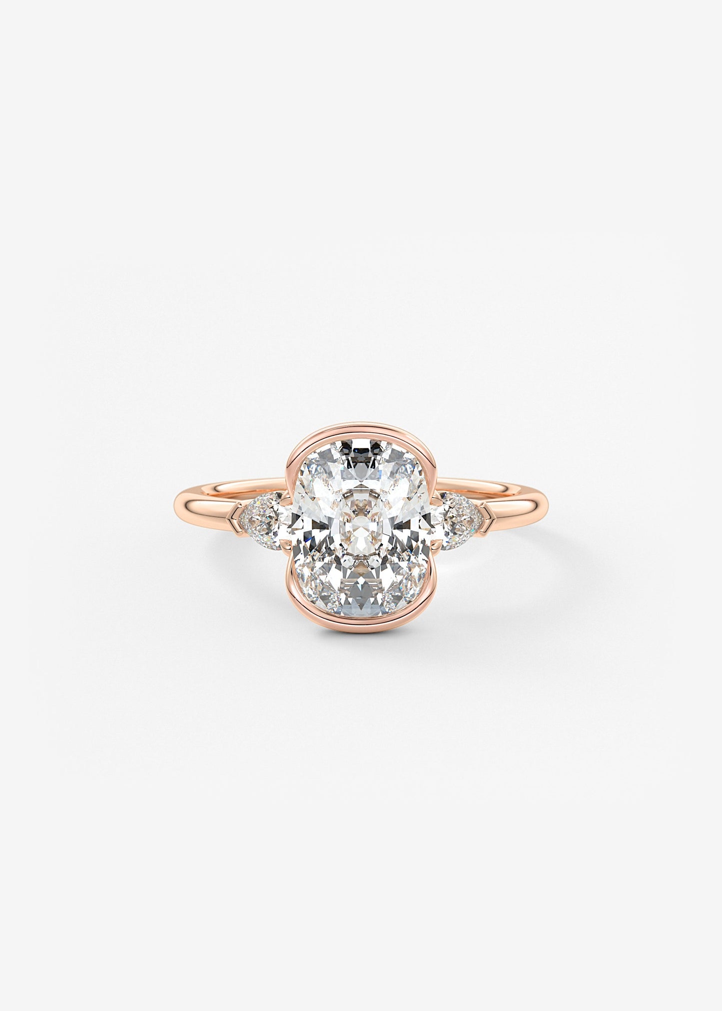 Oval Solitaire With Raised Basket Gallery Lab Grown Diamond Engagement Ring