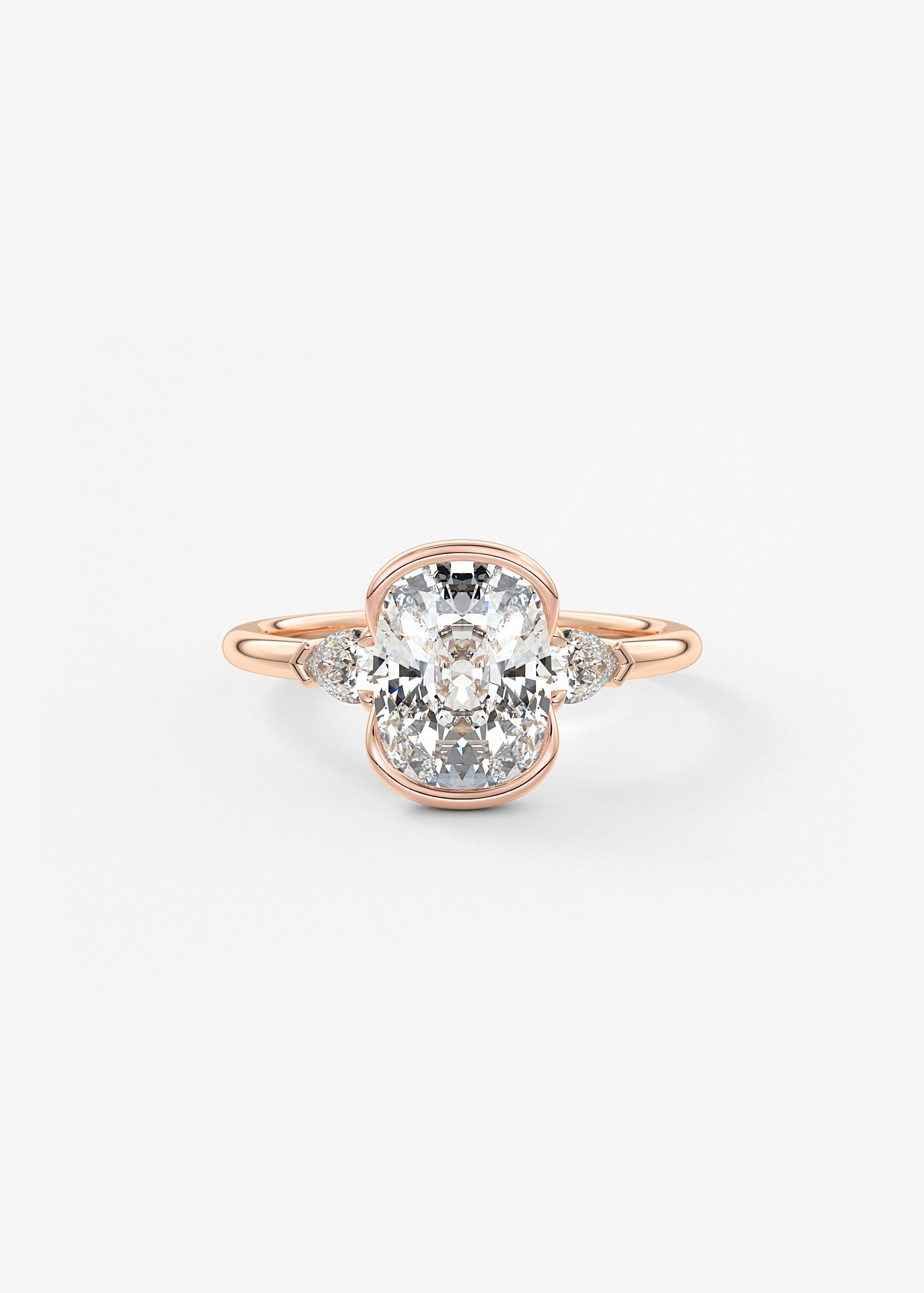 Oval Solitaire With Raised Basket Gallery Lab Grown Diamond Engagement Ring