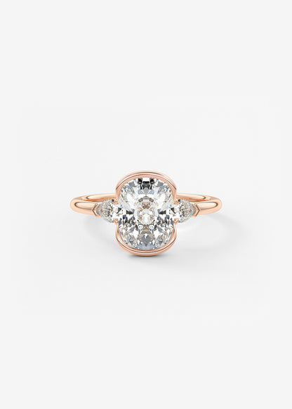 Oval Solitaire With Raised Basket Gallery Lab Grown Diamond Engagement Ring