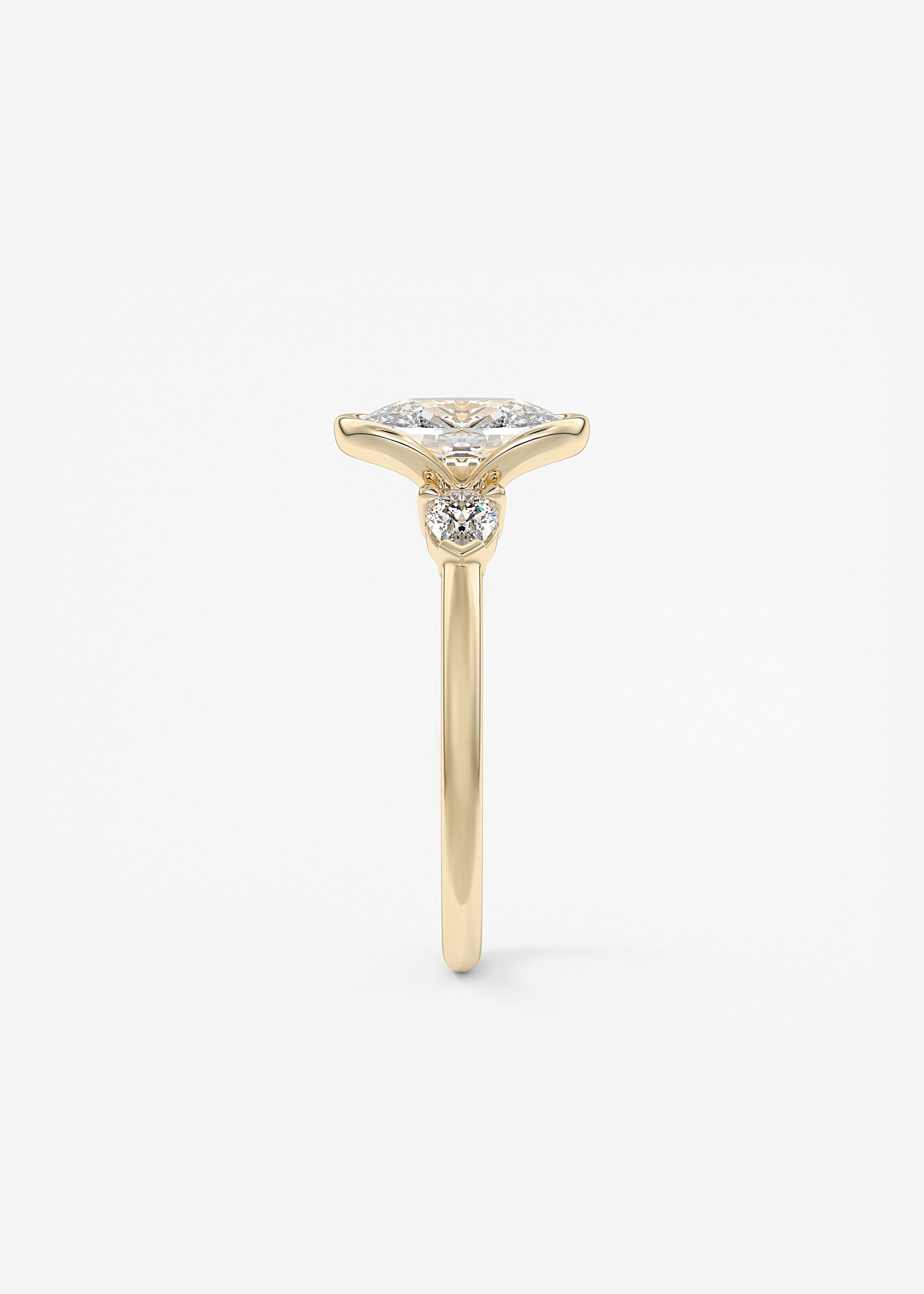 Oval Solitaire With Raised Basket Gallery Lab Grown Diamond Engagement Ring