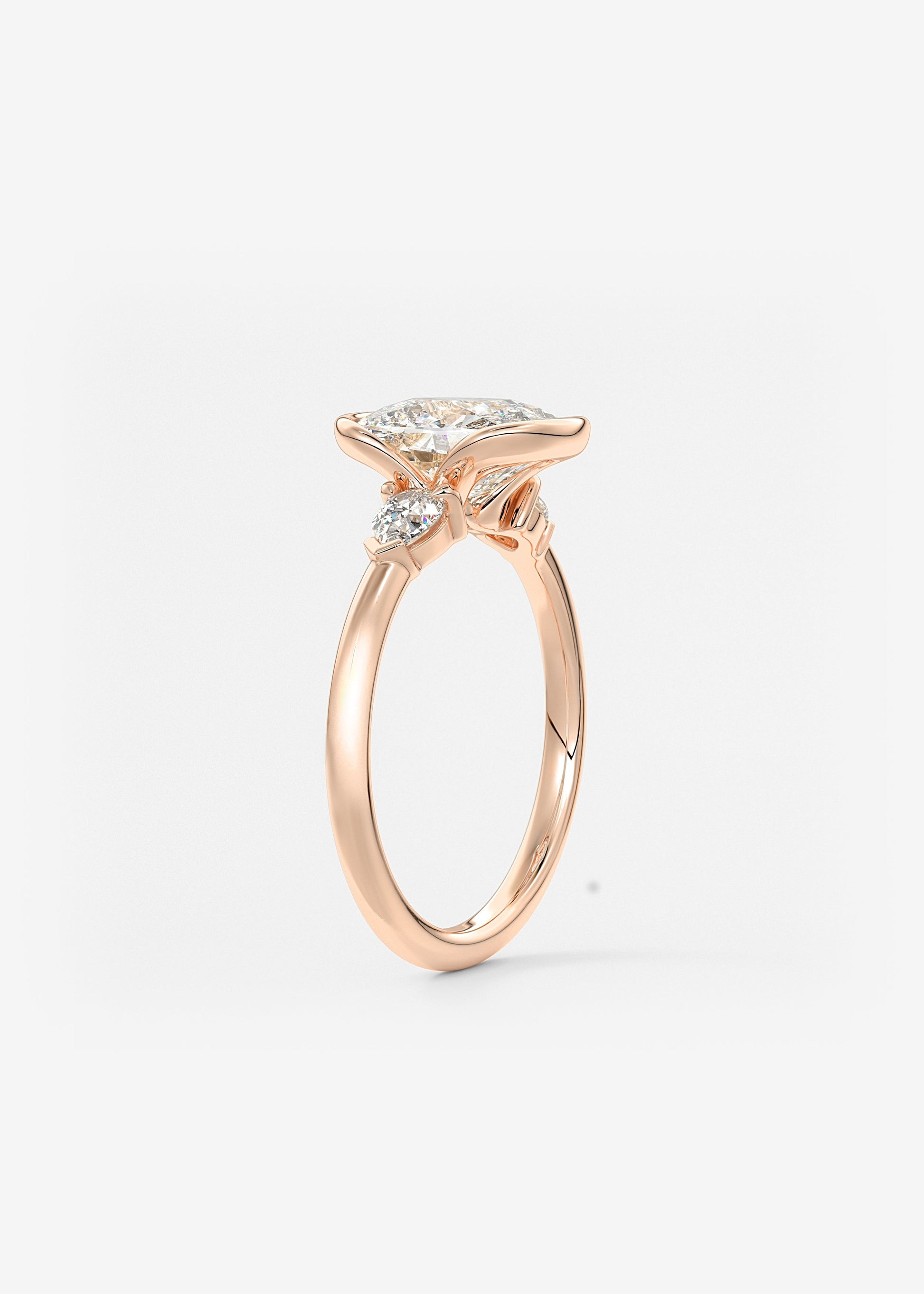Oval Solitaire With Raised Basket Gallery Lab Grown Diamond Engagement Ring