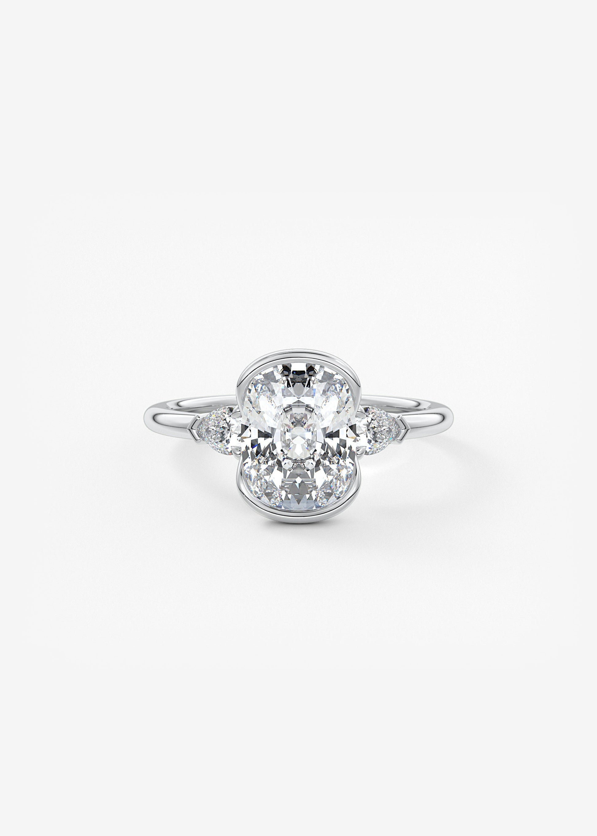 Oval Solitaire With Raised Basket Gallery Lab Grown Diamond Engagement Ring