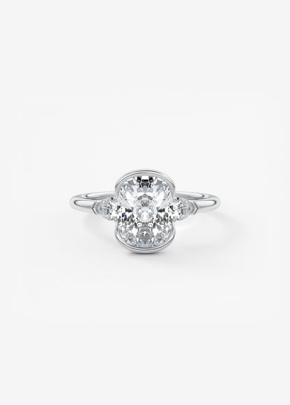 Oval Solitaire With Raised Basket Gallery Lab Grown Diamond Engagement Ring