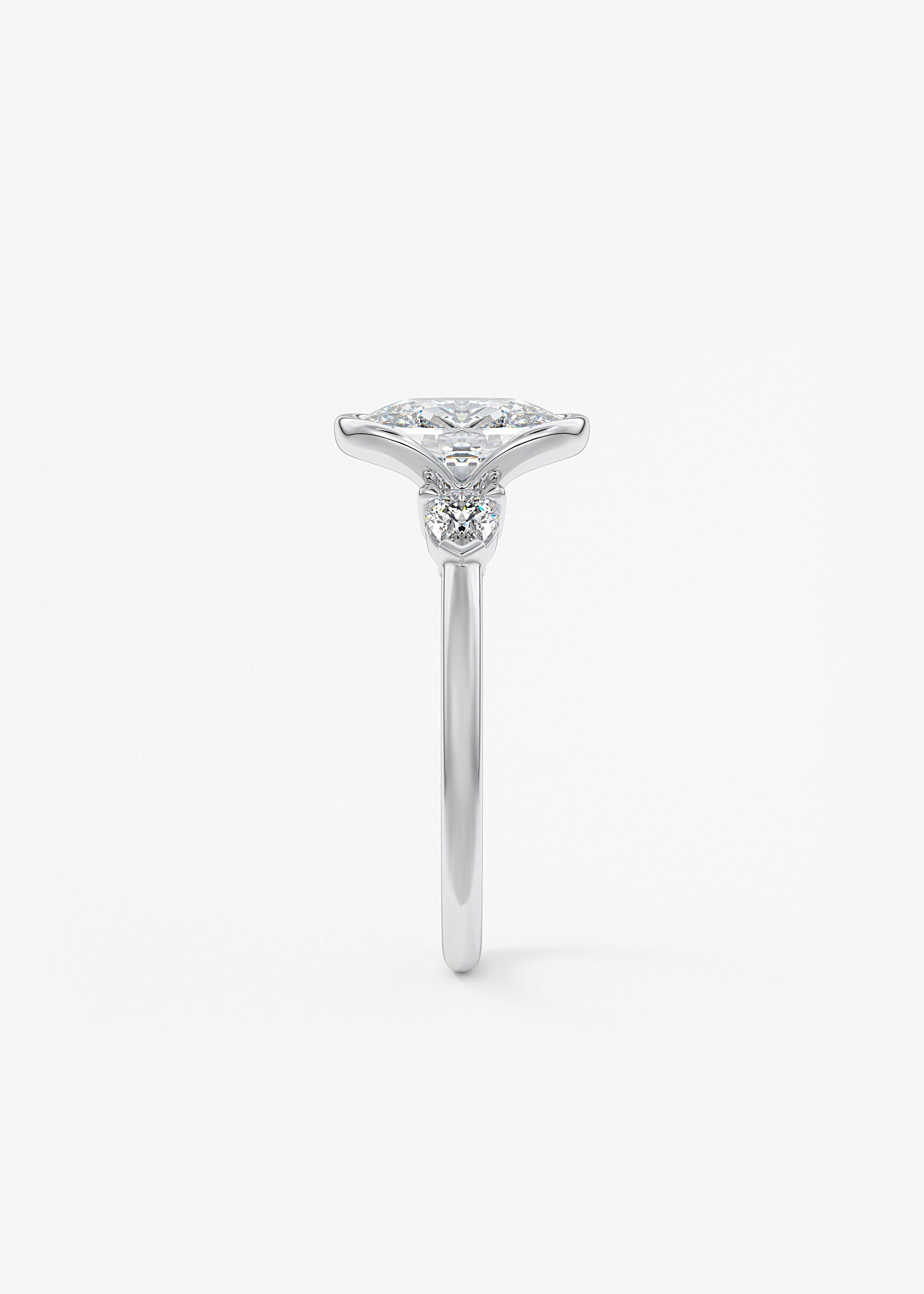 Oval Solitaire With Raised Basket Gallery Lab Grown Diamond Engagement Ring
