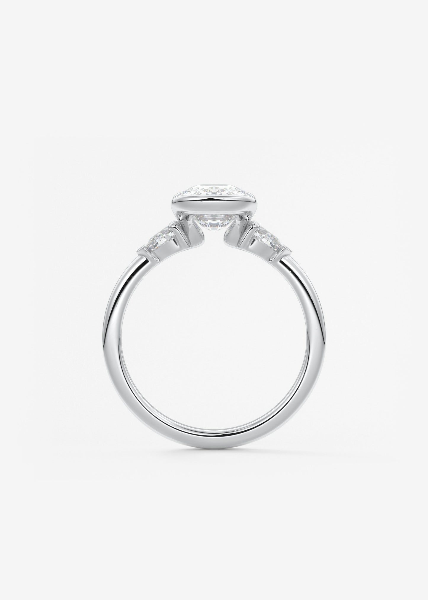 Oval Solitaire With Raised Basket Gallery Lab Grown Diamond Engagement Ring