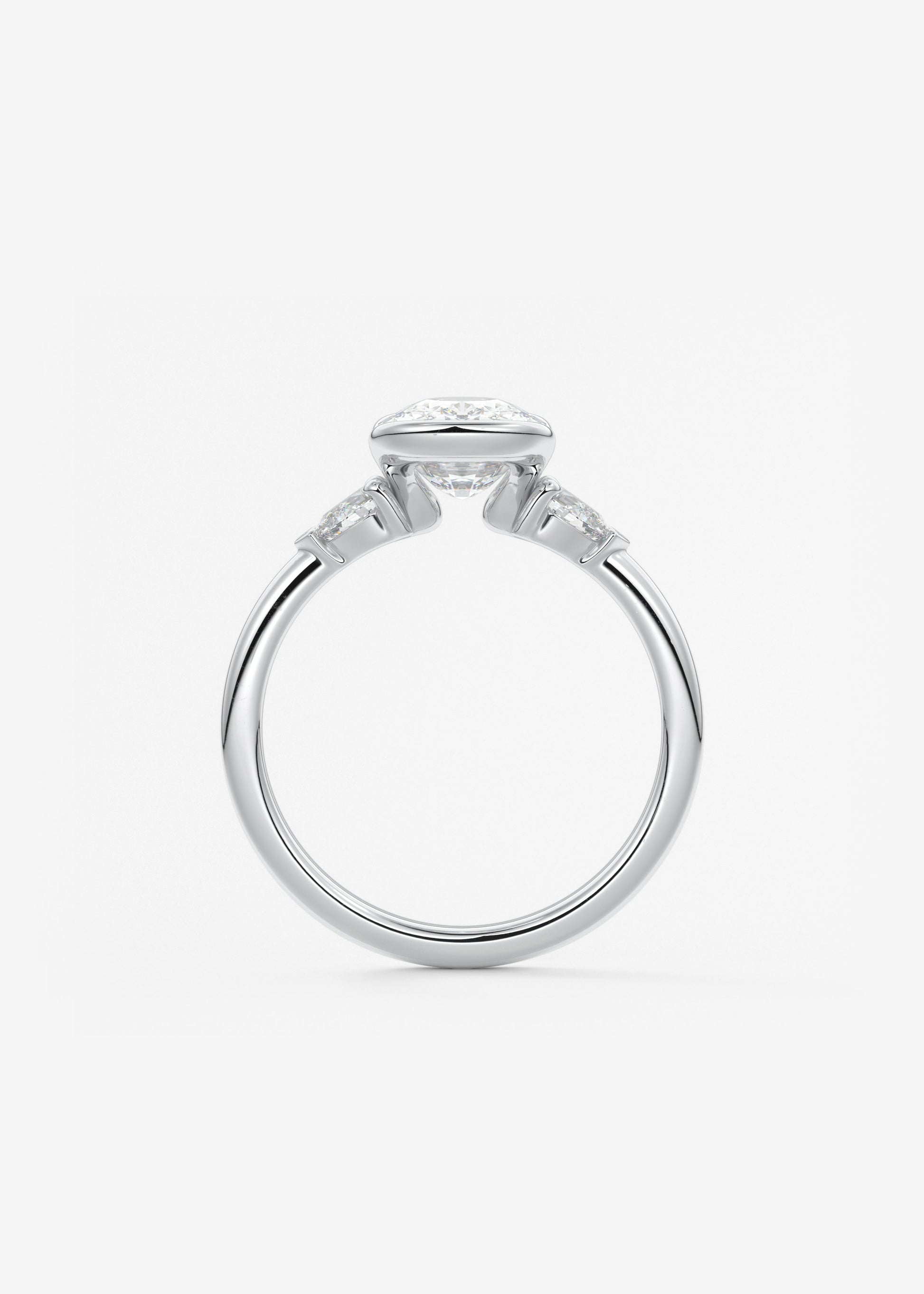 Oval Solitaire With Raised Basket Gallery Lab Grown Diamond Engagement Ring