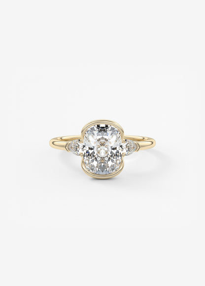 Oval Solitaire With Raised Basket Gallery Lab Grown Diamond Engagement Ring