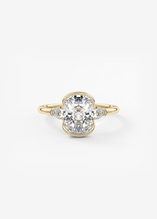 Oval Solitaire With Raised Basket Gallery Lab Grown Diamond Engagement Ring
