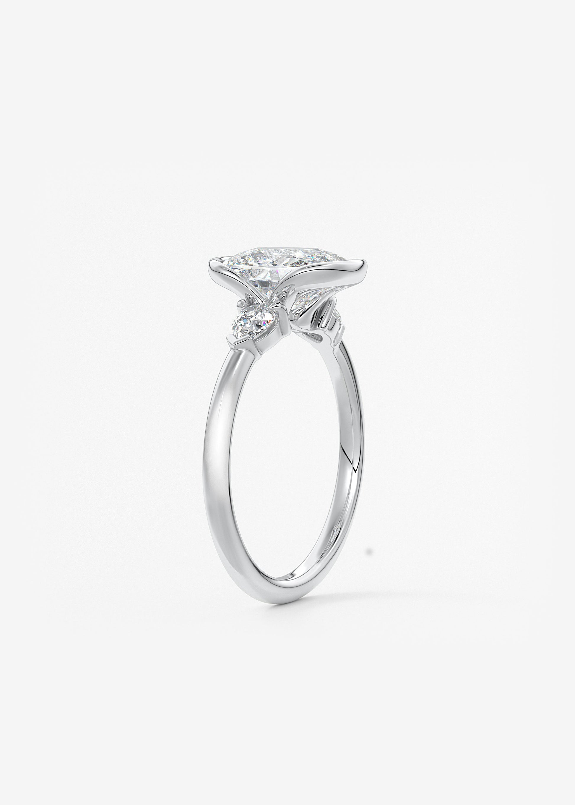 Oval Solitaire With Raised Basket Gallery Lab Grown Diamond Engagement Ring