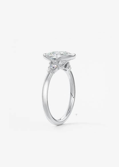 Oval Solitaire With Raised Basket Gallery Lab Grown Diamond Engagement Ring