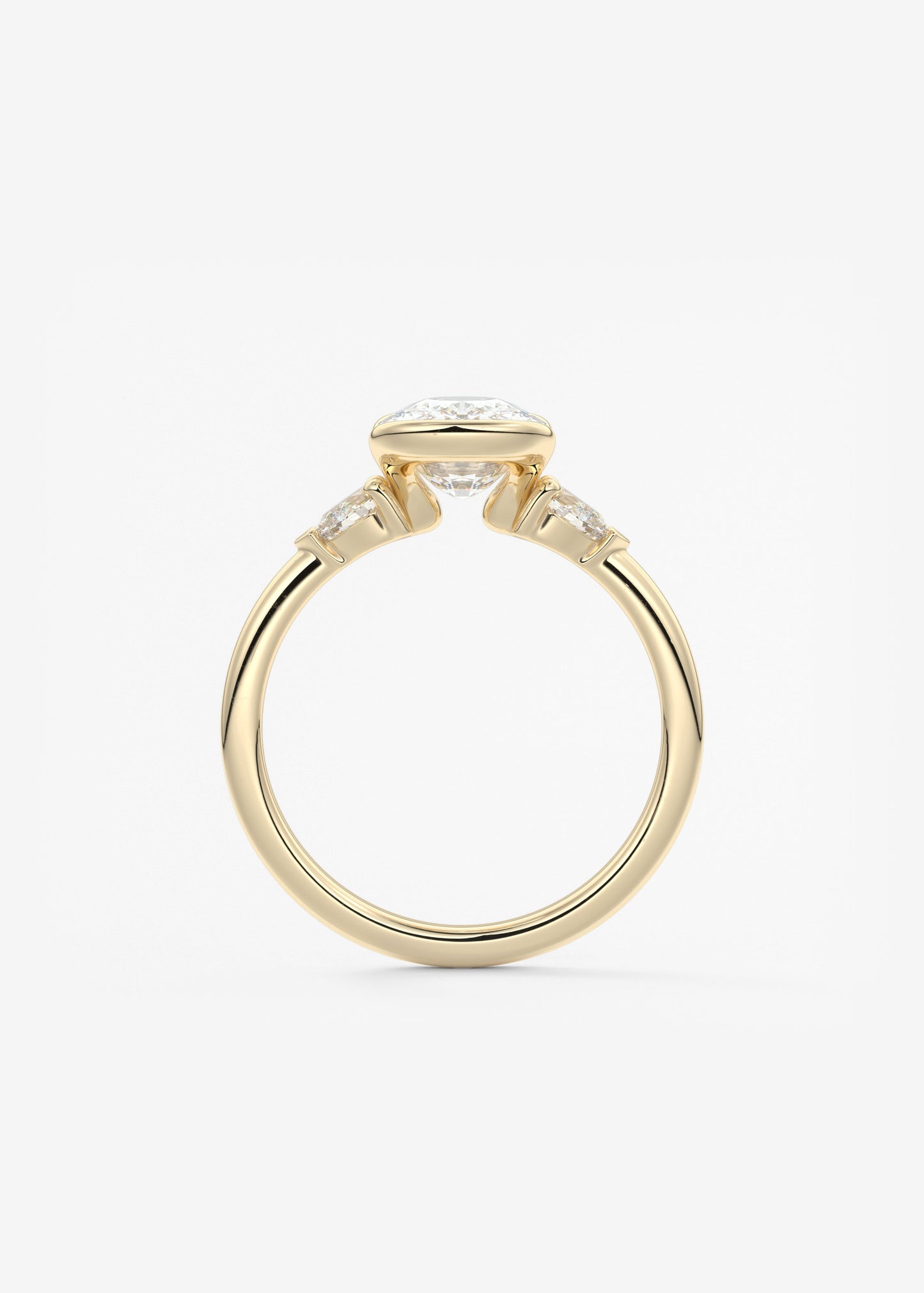 Oval Solitaire With Raised Basket Gallery Lab Grown Diamond Engagement Ring