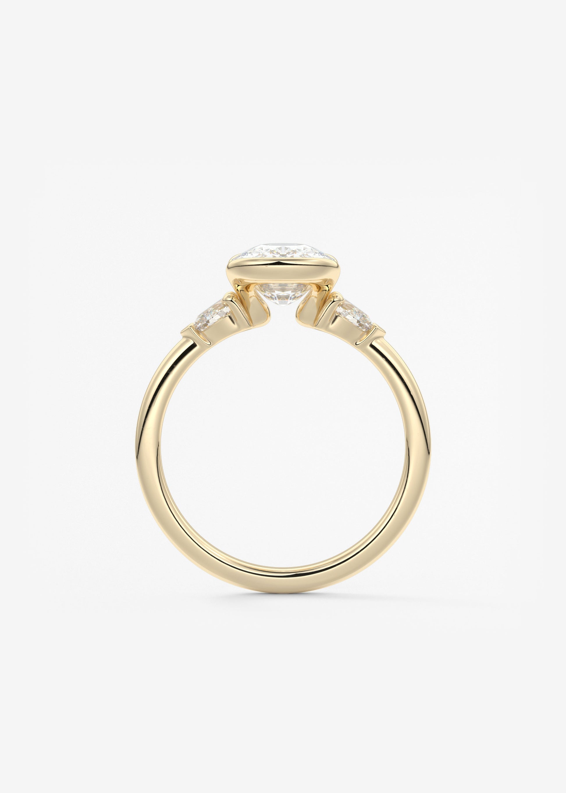 Oval Solitaire With Raised Basket Gallery Lab Grown Diamond Engagement Ring