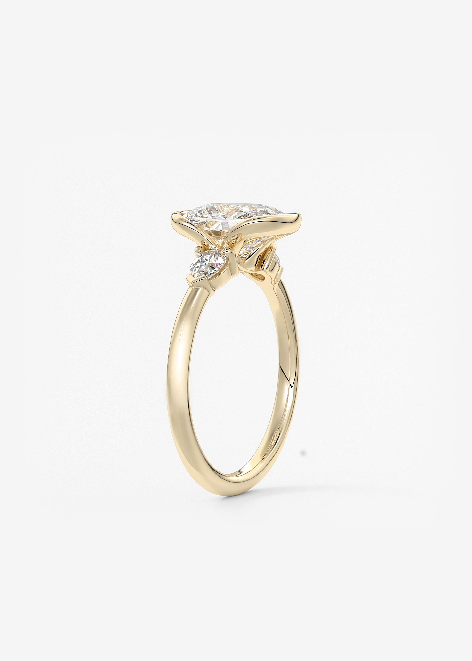Oval Solitaire With Raised Basket Gallery Lab Grown Diamond Engagement Ring