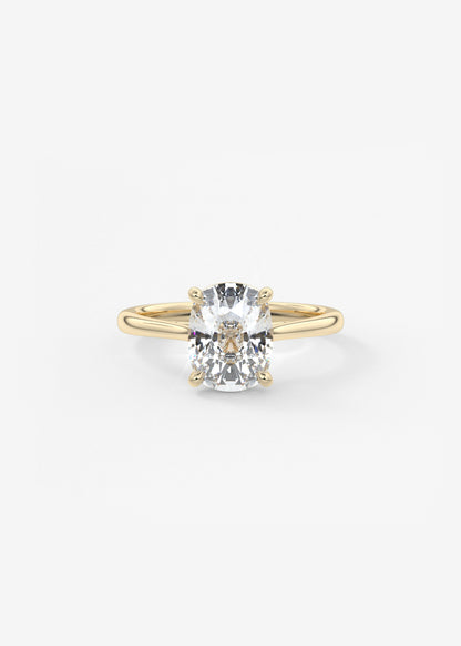 Oval Solitaire With Raised Basket Gallery Lab Grown Diamond Engagement Ring