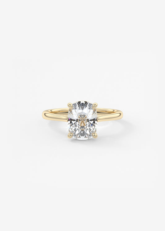 Oval Solitaire With Raised Basket Gallery Lab Grown Diamond Engagement Ring