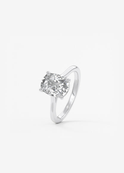 Oval Solitaire With Raised Basket Gallery Lab Grown Diamond Engagement Ring