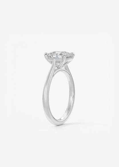 Oval Solitaire With Raised Basket Gallery Lab Grown Diamond Engagement Ring