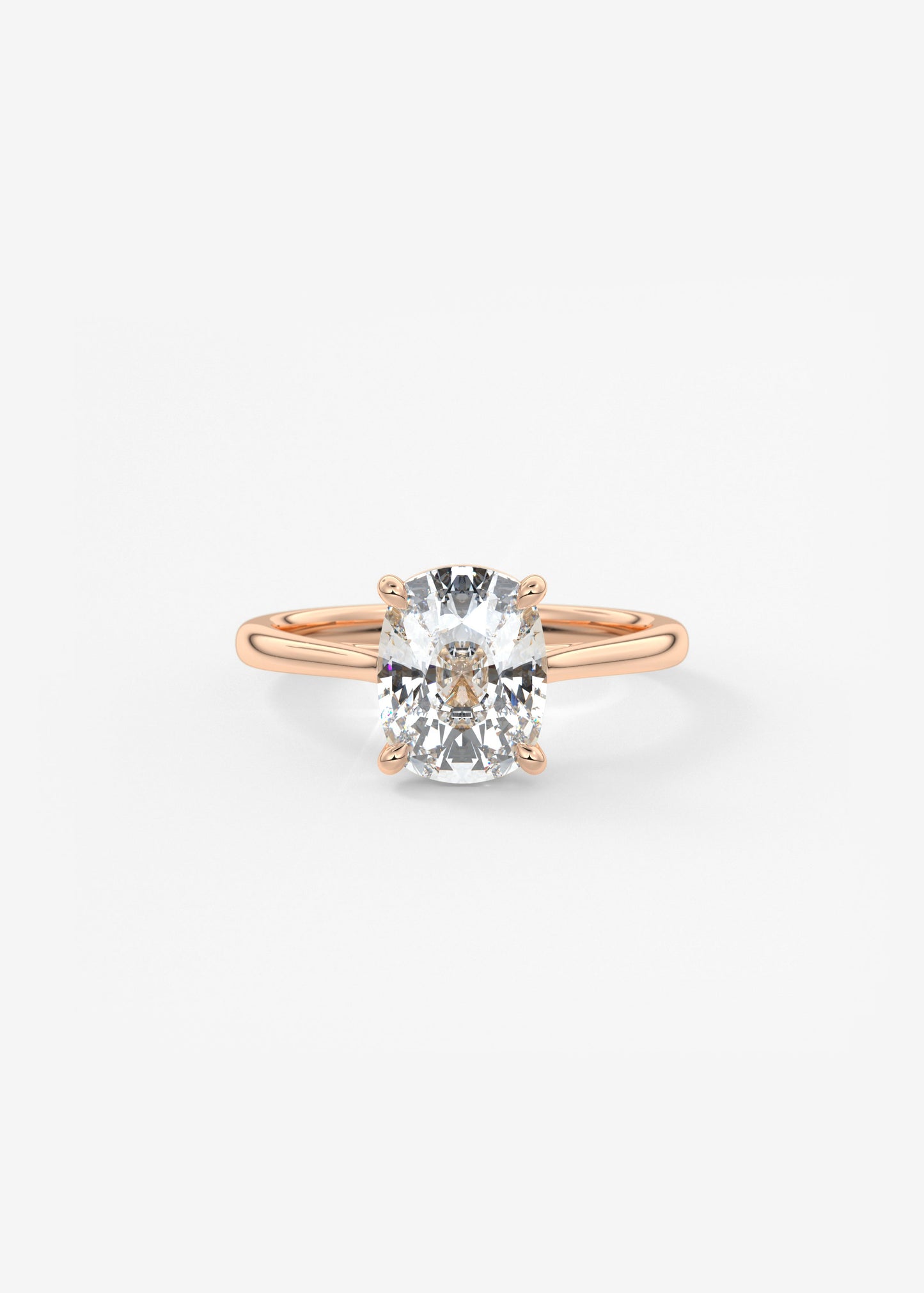 Oval Solitaire With Raised Basket Gallery Lab Grown Diamond Engagement Ring