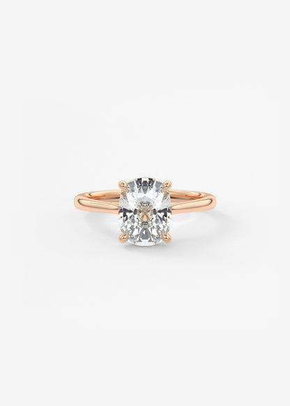 Oval Solitaire With Raised Basket Gallery Lab Grown Diamond Engagement Ring
