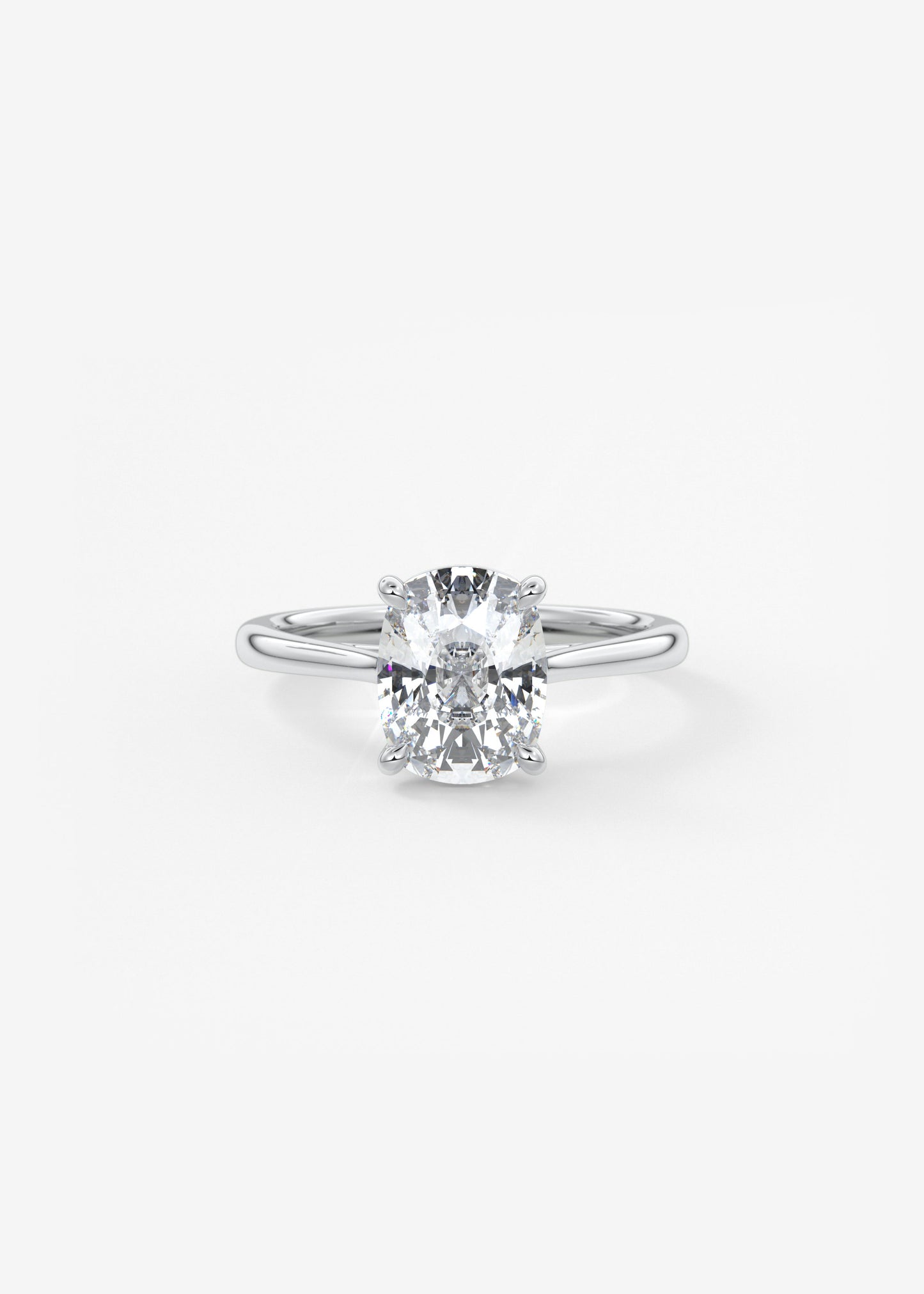 Oval Solitaire With Raised Basket Gallery Lab Grown Diamond Engagement Ring
