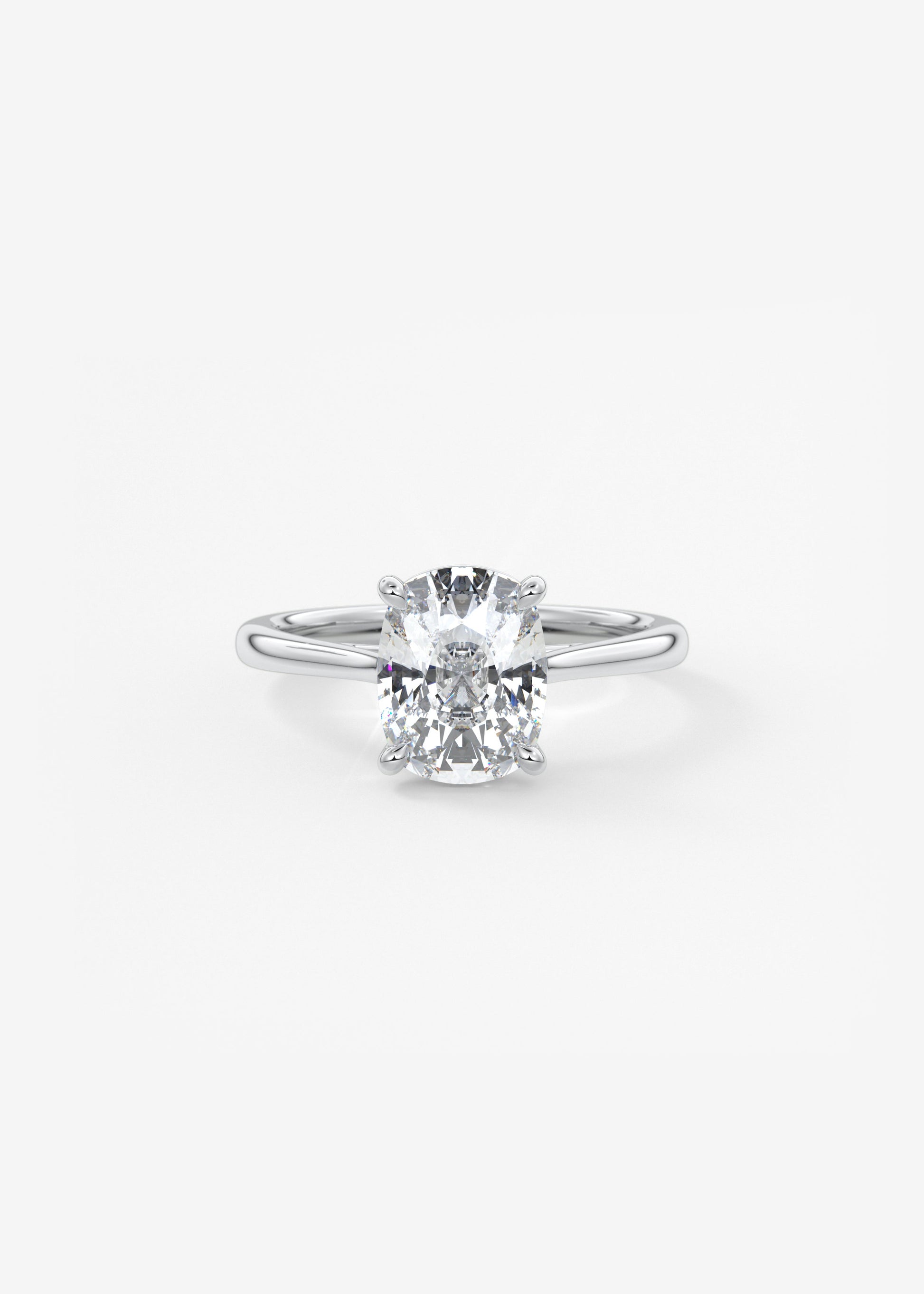 Oval Solitaire With Raised Basket Gallery Lab Grown Diamond Engagement Ring