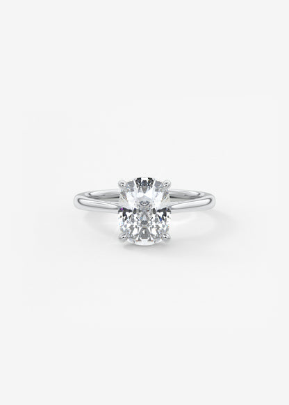 Oval Solitaire With Raised Basket Gallery Lab Grown Diamond Engagement Ring