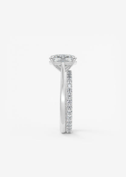 Oval Solitaire With Raised Basket Gallery Lab Grown Diamond Engagement Ring
