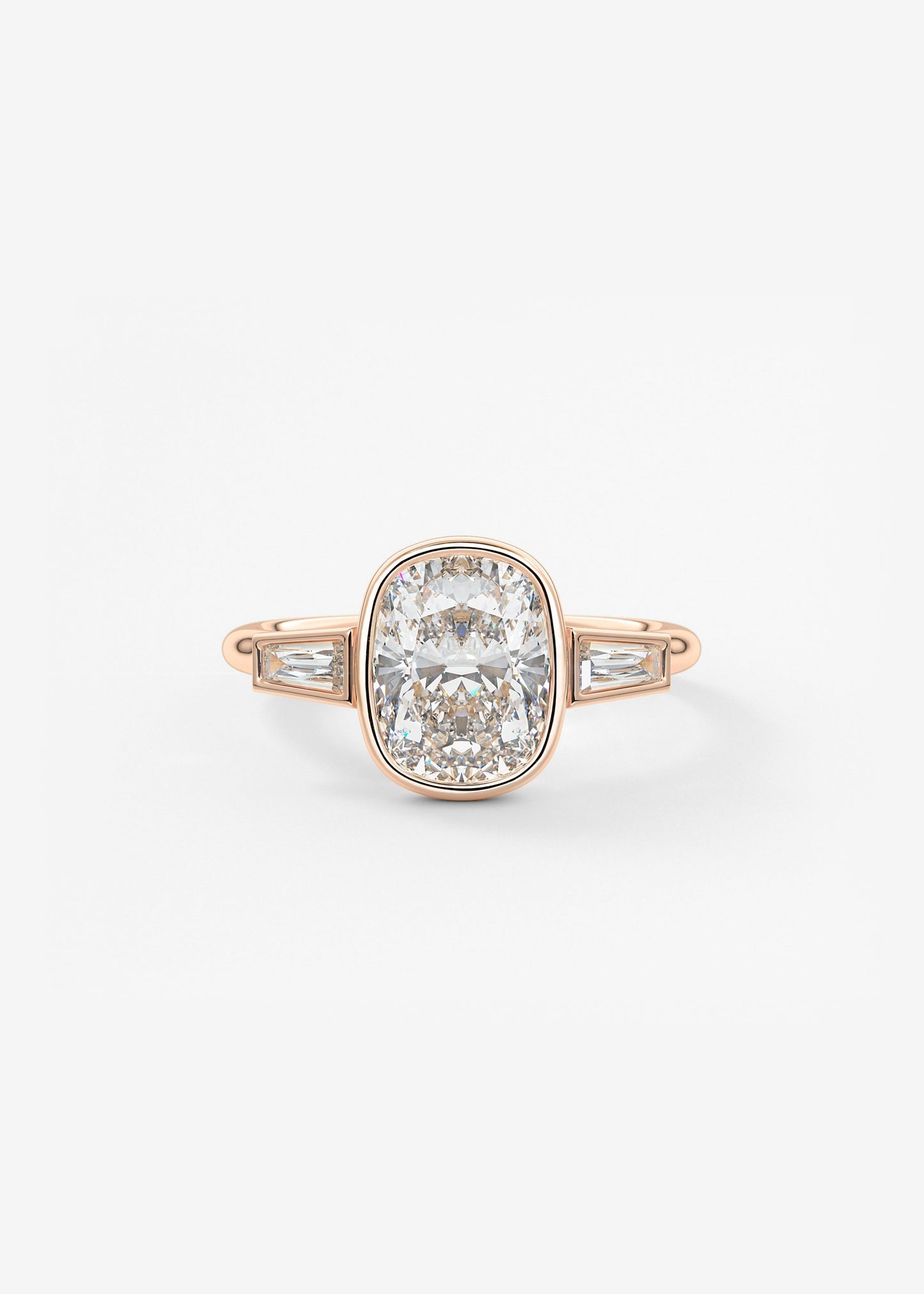 Oval Solitaire With Raised Basket Gallery Lab Grown Diamond Engagement Ring