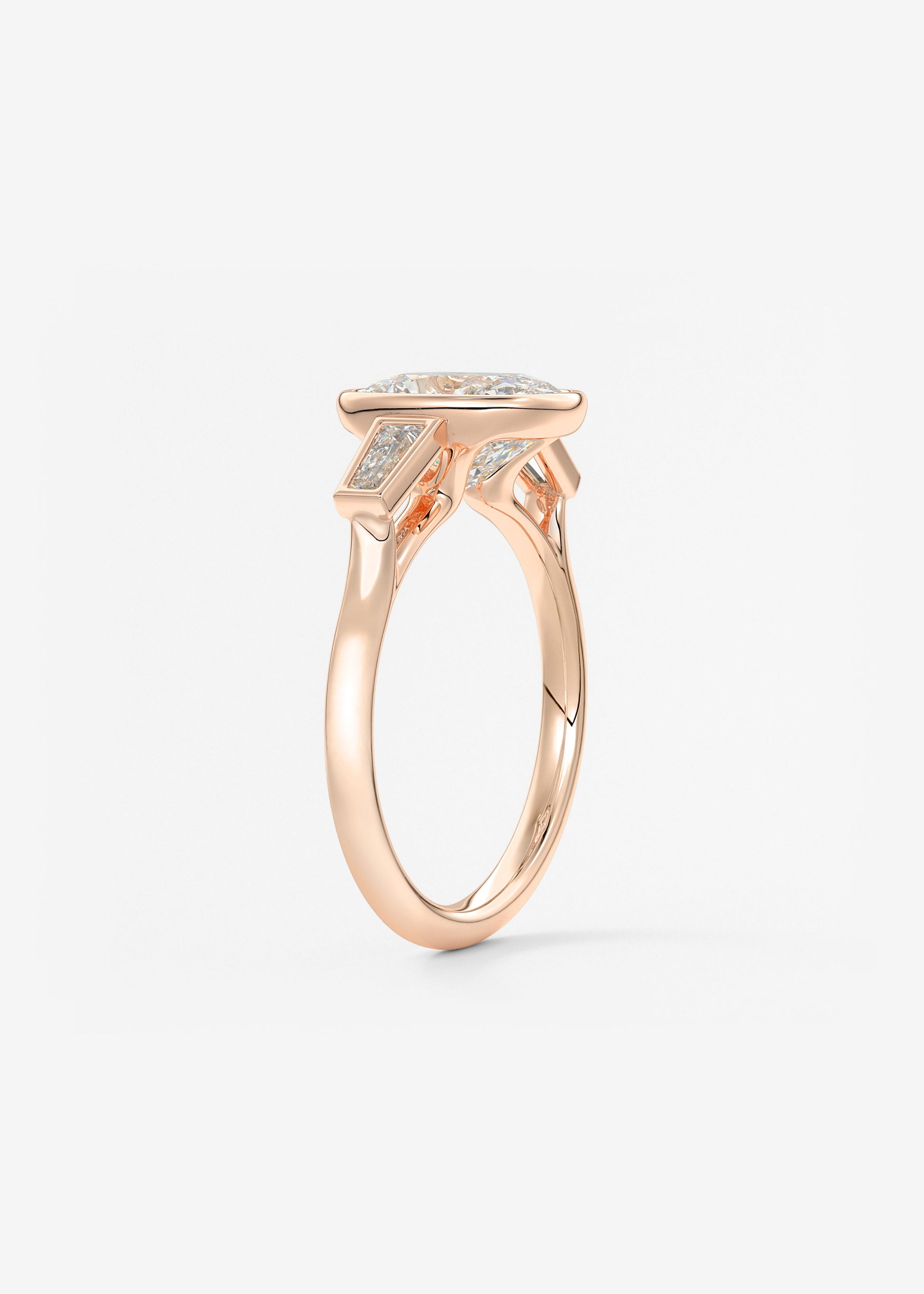 Oval Solitaire With Raised Basket Gallery Lab Grown Diamond Engagement Ring