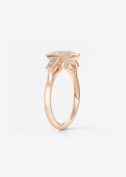 Oval Solitaire With Raised Basket Gallery Lab Grown Diamond Engagement Ring