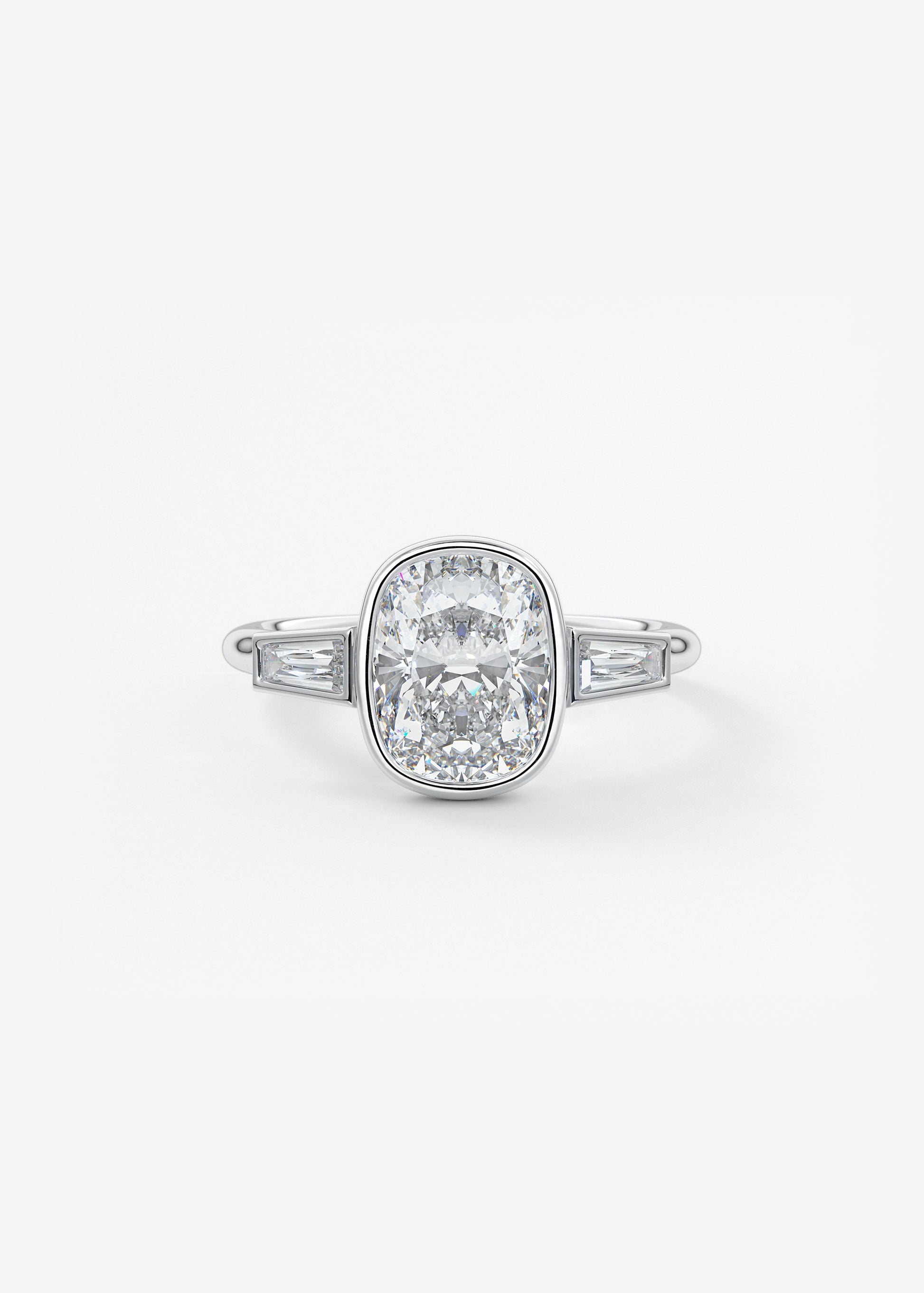 Oval Solitaire With Raised Basket Gallery Lab Grown Diamond Engagement Ring