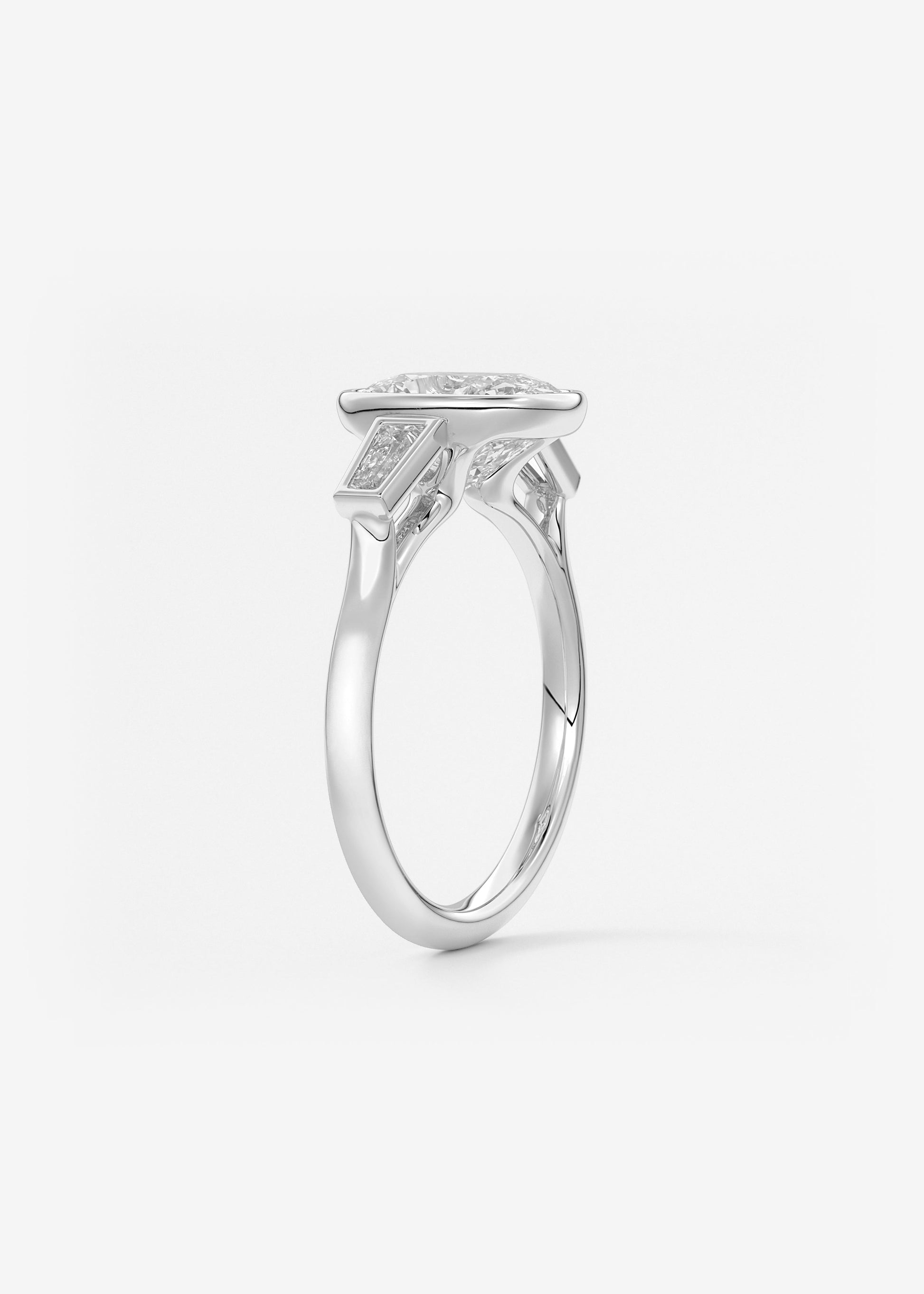 Oval Solitaire With Raised Basket Gallery Lab Grown Diamond Engagement Ring