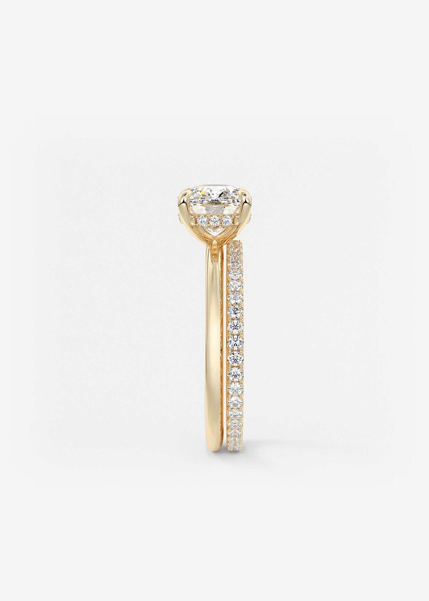 Oval Solitaire With Raised Basket Gallery Lab Grown Diamond Engagement Ring