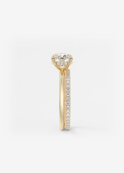 Oval Solitaire With Raised Basket Gallery Lab Grown Diamond Engagement Ring