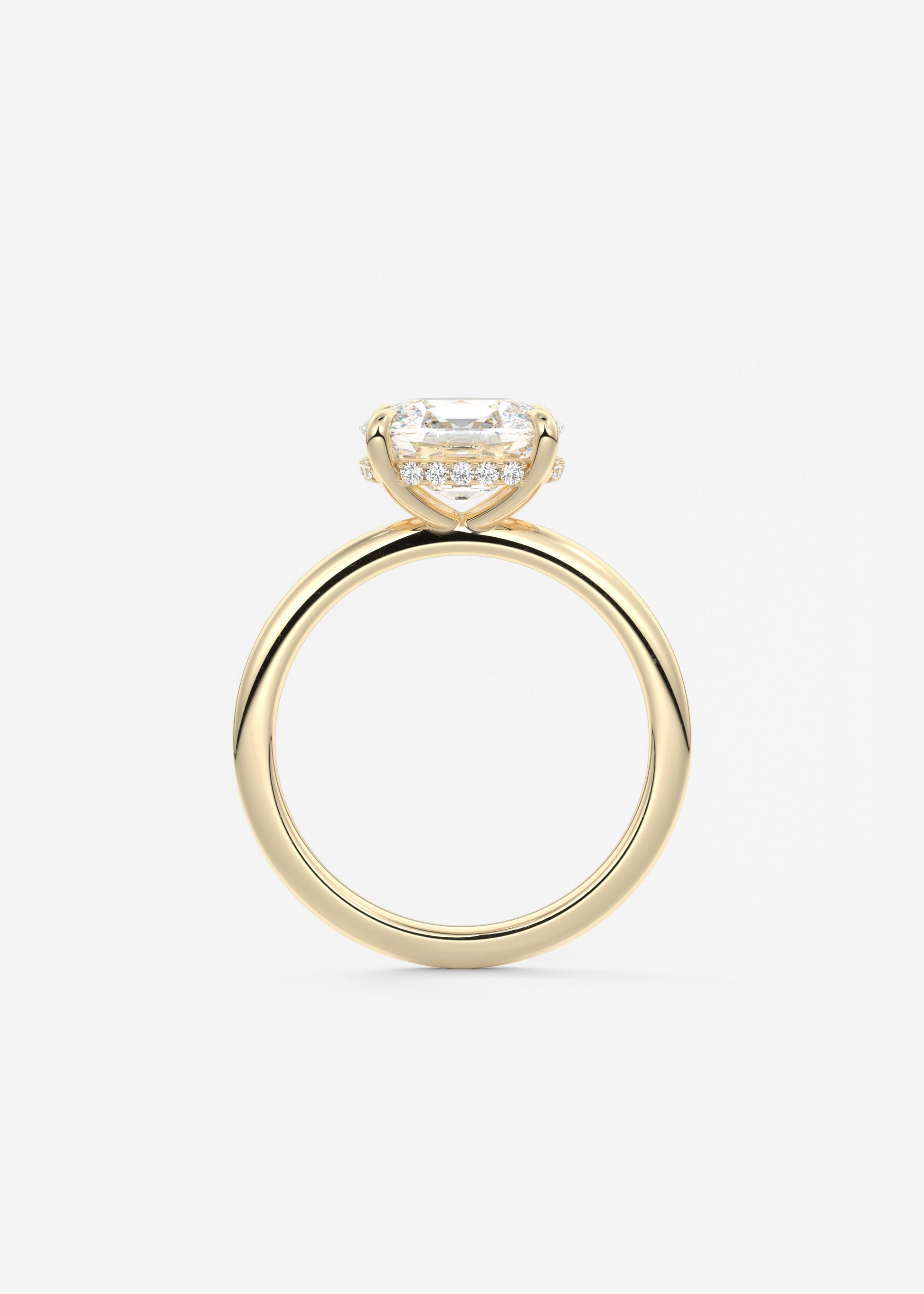 Oval Solitaire With Raised Basket Gallery Lab Grown Diamond Engagement Ring