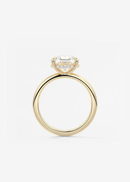 Oval Solitaire With Raised Basket Gallery Lab Grown Diamond Engagement Ring